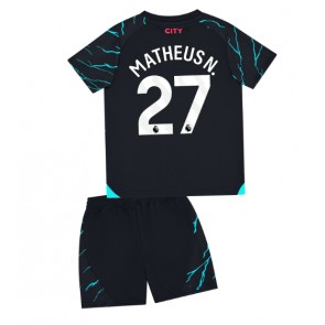 Maillot de foot Manchester City Matheus Nunes #27 Troisième enfant 2023-24 Manches Courte (+ pantalon court)